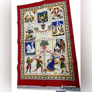 ULSTER WEAVERS Linen Tea Towel 12 Days of Christmas